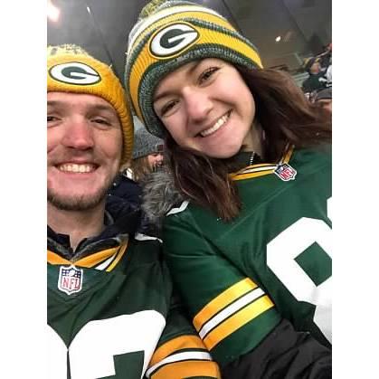 Caleb's first Packer game