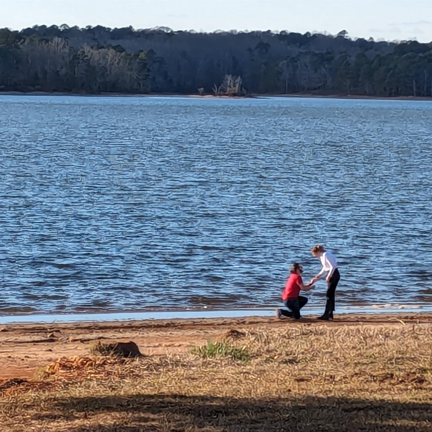 Proposal at West Point Lake