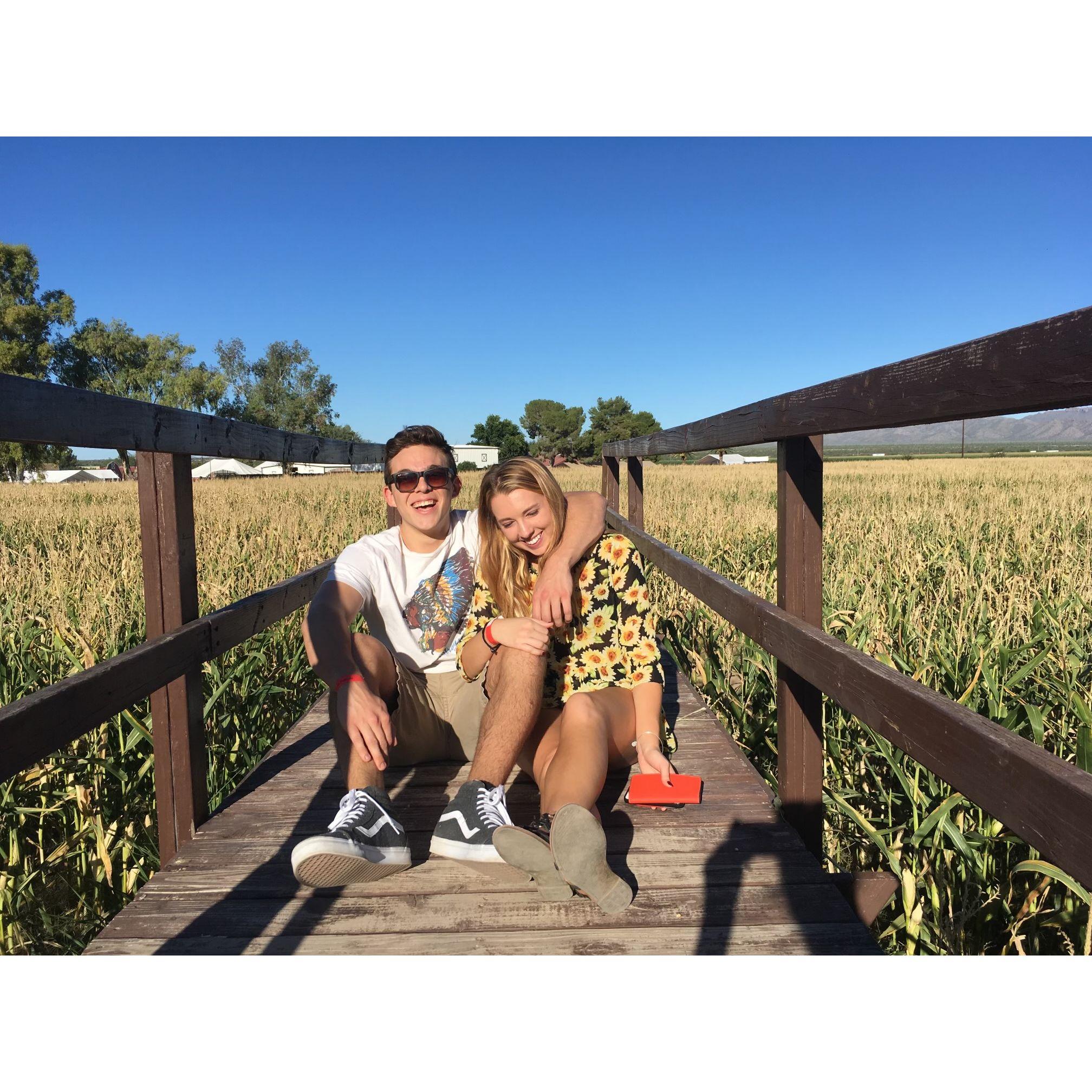 Danielle was feeling homesick and Hunter took her to this farm outside of Tucson with all the Fall activities