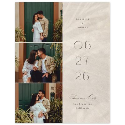Beige Wedding Digital Save the Date - Grandscape Multiphoto