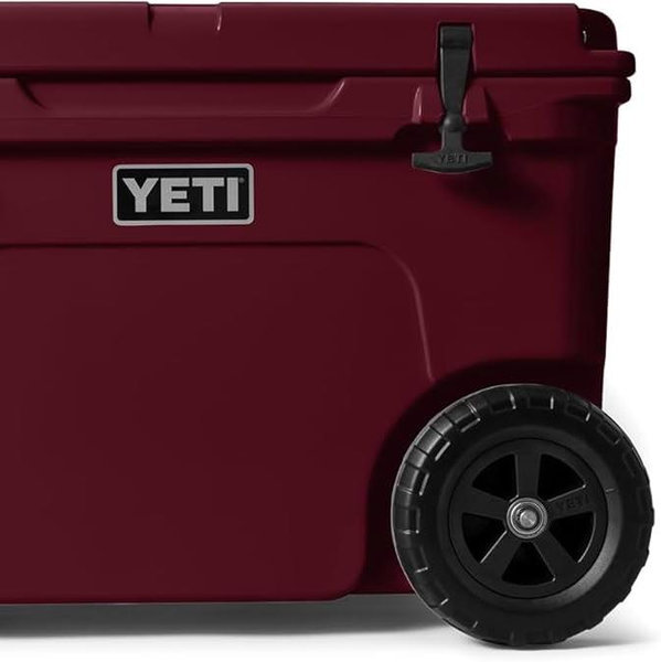 YETI Tundra Haul Portable Wheeled Cooler, Wild Vine Red