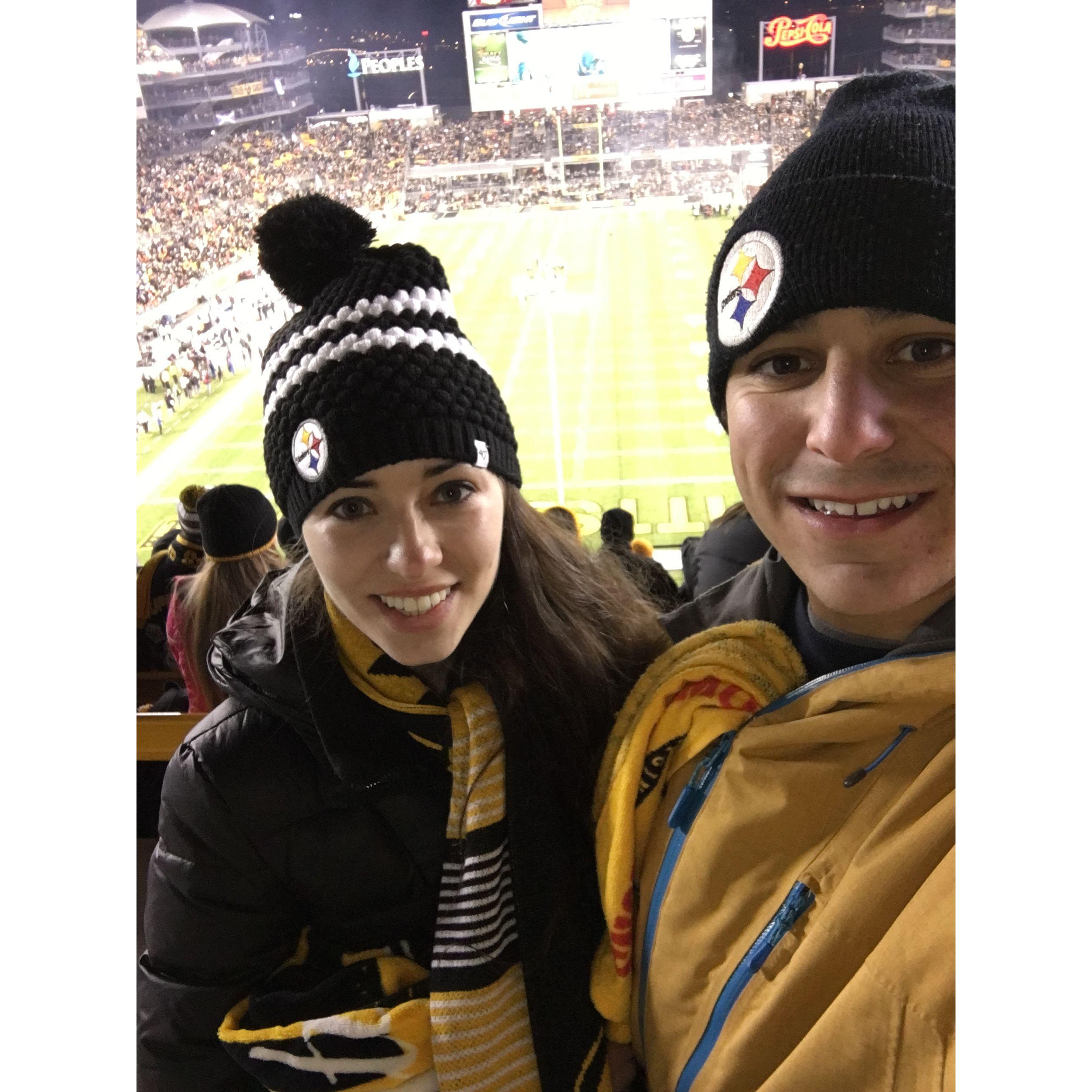 Nic's first time seeing the Steelers @ Heinz field.