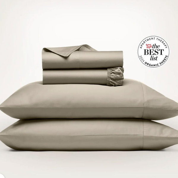 Percale Hemmed Sheet Set - Oak - King