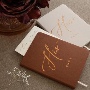 Linen Wedding Vow Books