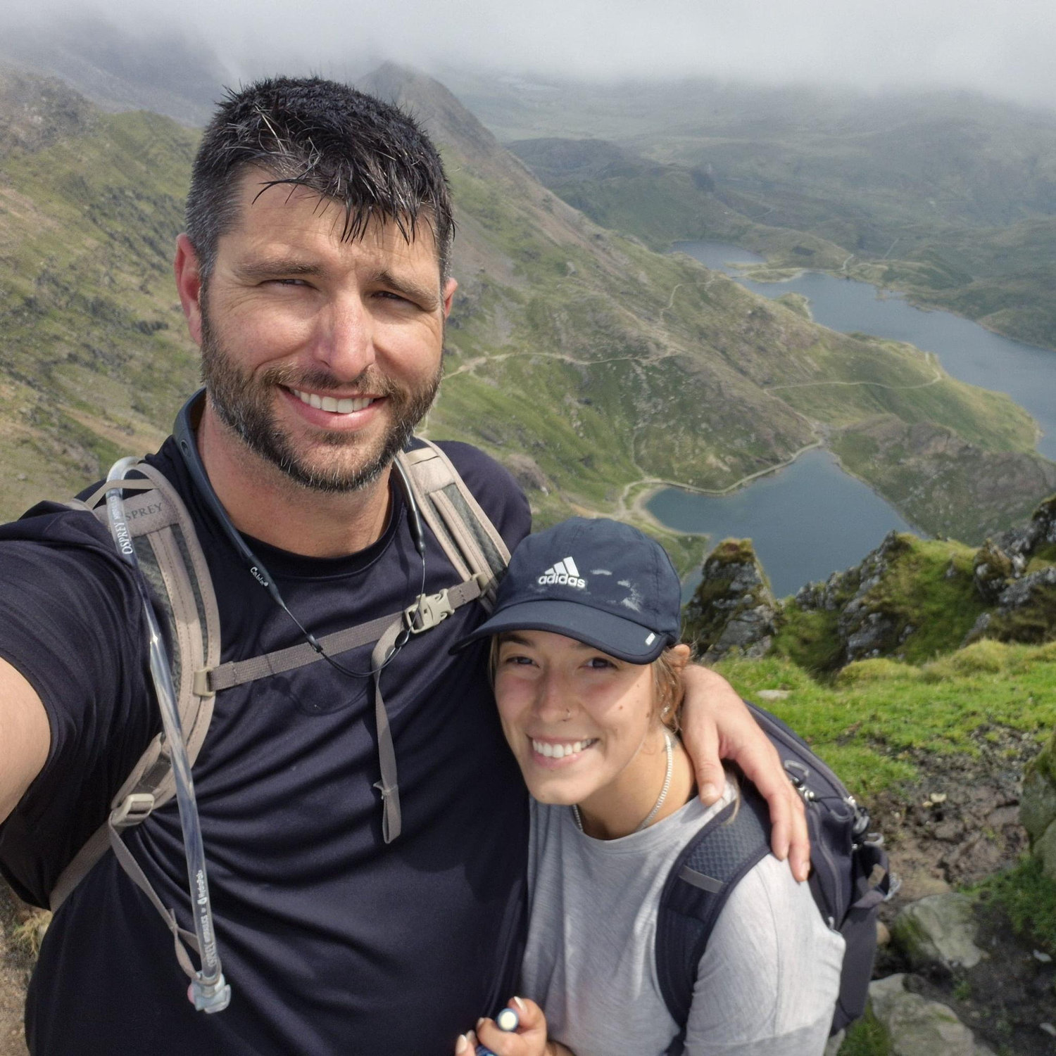 On our climb to summit the peak of Snowdon in England