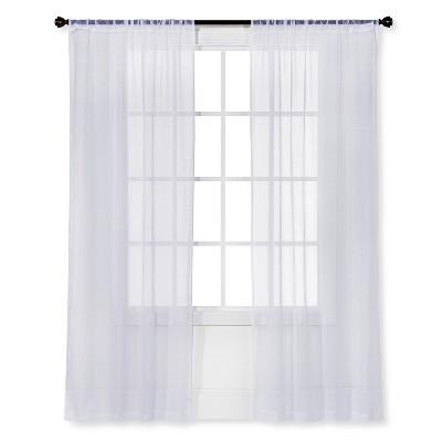 Snow White Curtain Panel Crinkle 40X63 - Room Essentials™