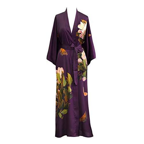 KIM+ONO Women's Kimono Robe Long - Watercolor Floral