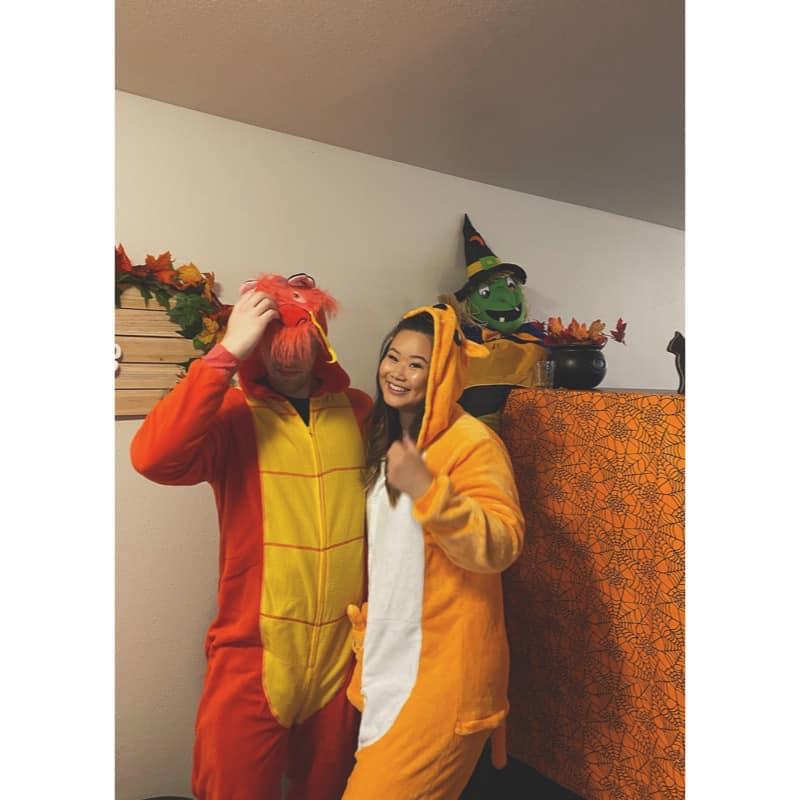 mushu and a kangaroo for halloween!