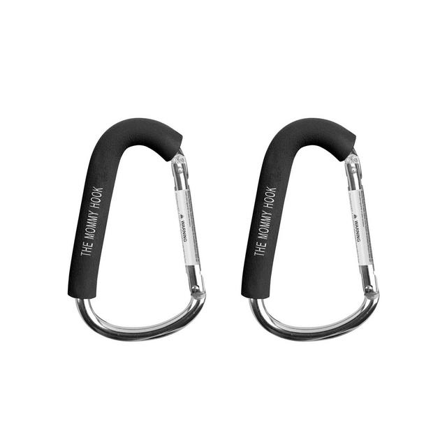 Mommy Hook Stroller Accessory - 2pk Silver/Black