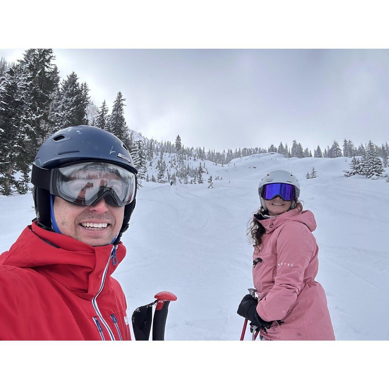 Spent an amazing Saturday skiing in the backcountry near Snowbird