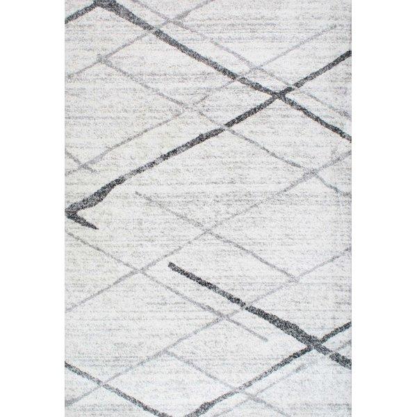 Azha Broken Ivory/Light Gray Area Rug - 6'7 X 9'