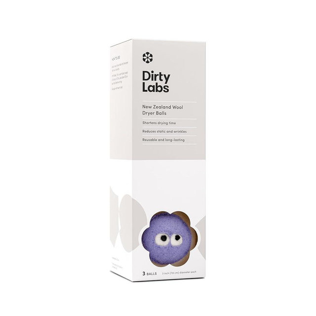 Dirty Labs | 100% New Zealand Wool Enzyme Buddies Dryer Balls | 3 Balls | Shorten Drying Time | Reduce Static & Wrinkles | Dryer Sheet & Fabric Softener Alternative