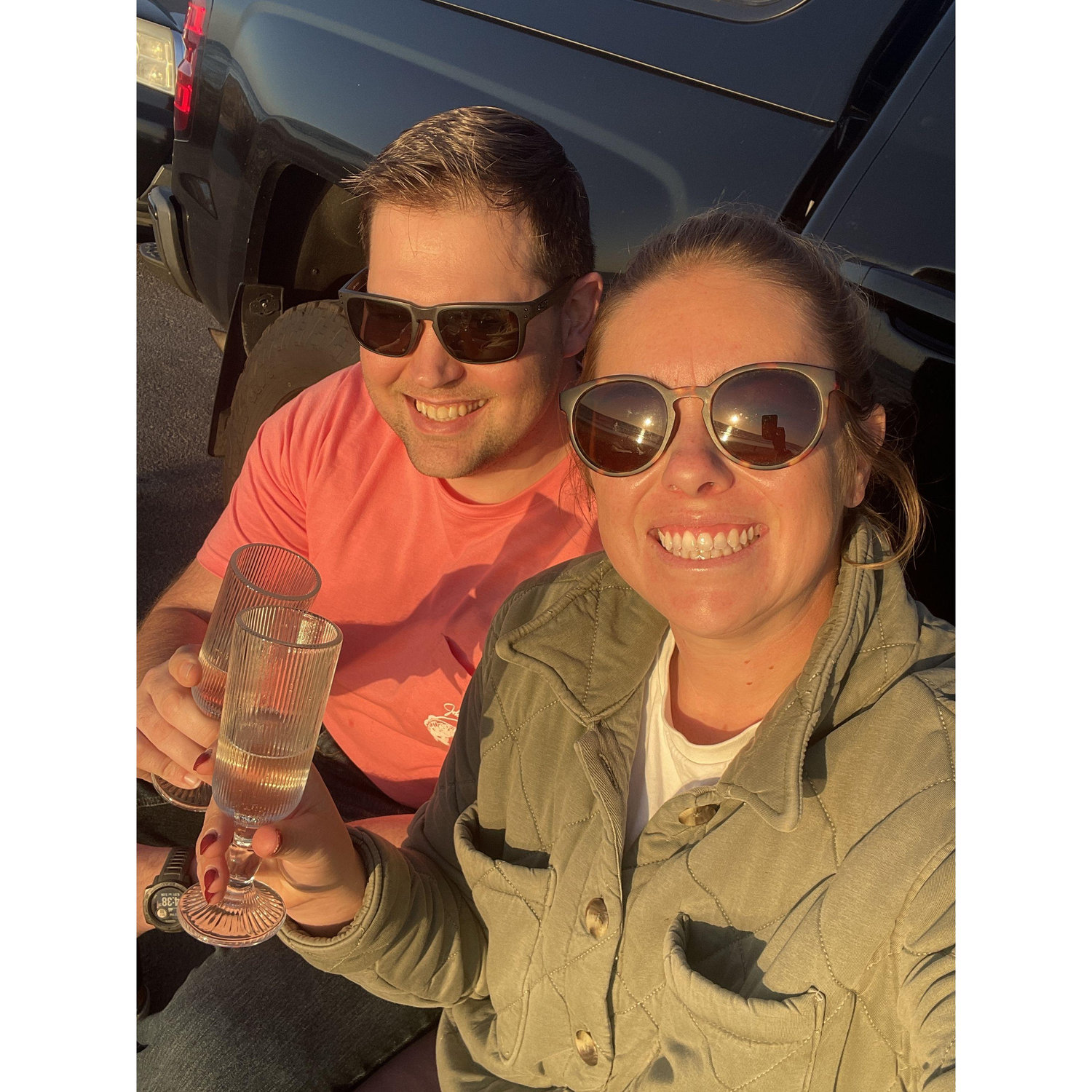 Our one year anniversary on the beach