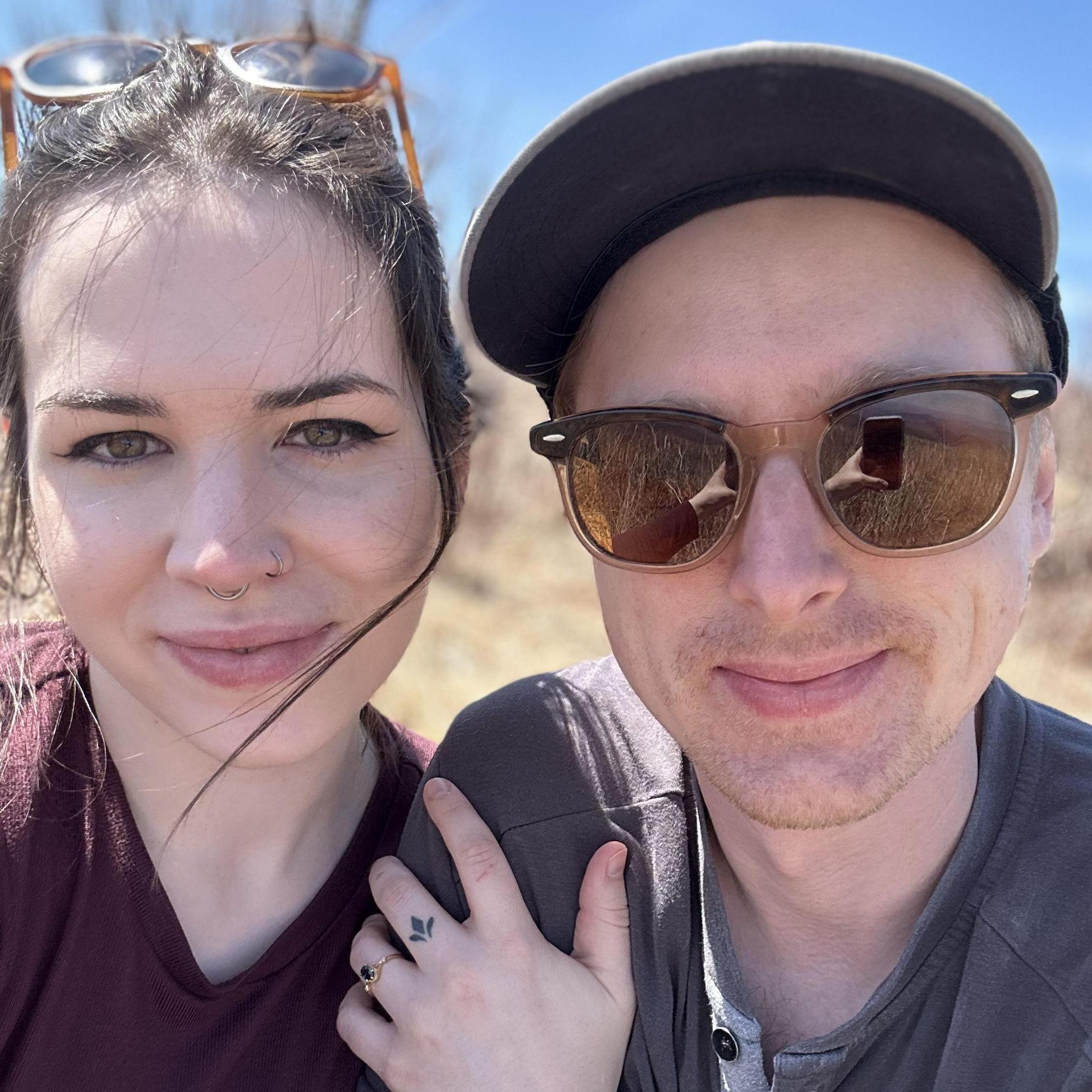 The day we got engaged on top of Black Balsam Knob in Asheville, NC