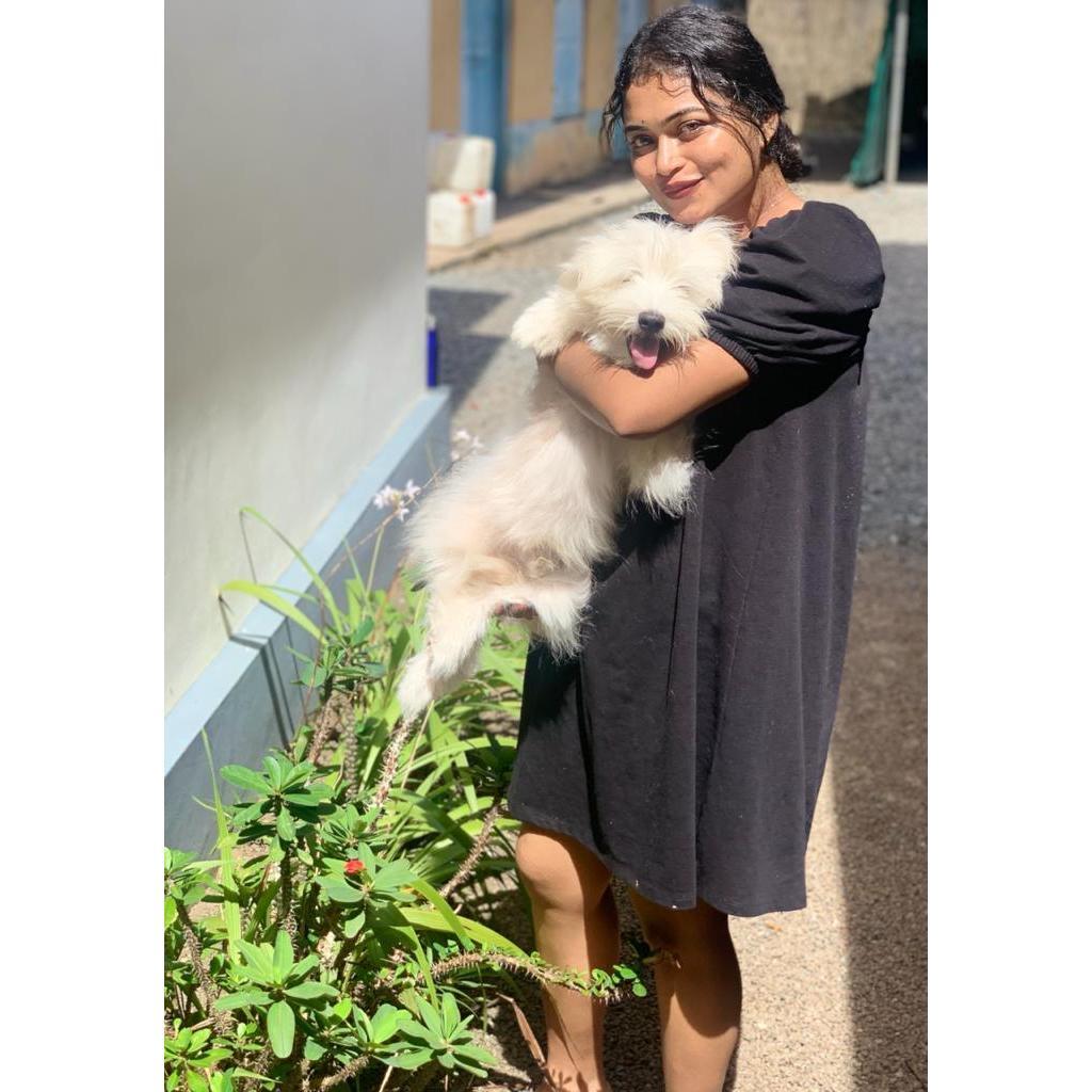 Tinu's younger sister, Neenu and our naughty Milo kuttan