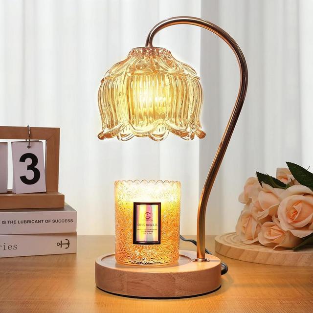 Merrtody Dimmable Flower Candle Warmer Lamp with Timer - Fits All Jar Scented Candles - Unique Birthday & Mother's Day Gift for Women