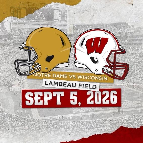Notre Dame vs Wisconsin at Lambeau Field 2026