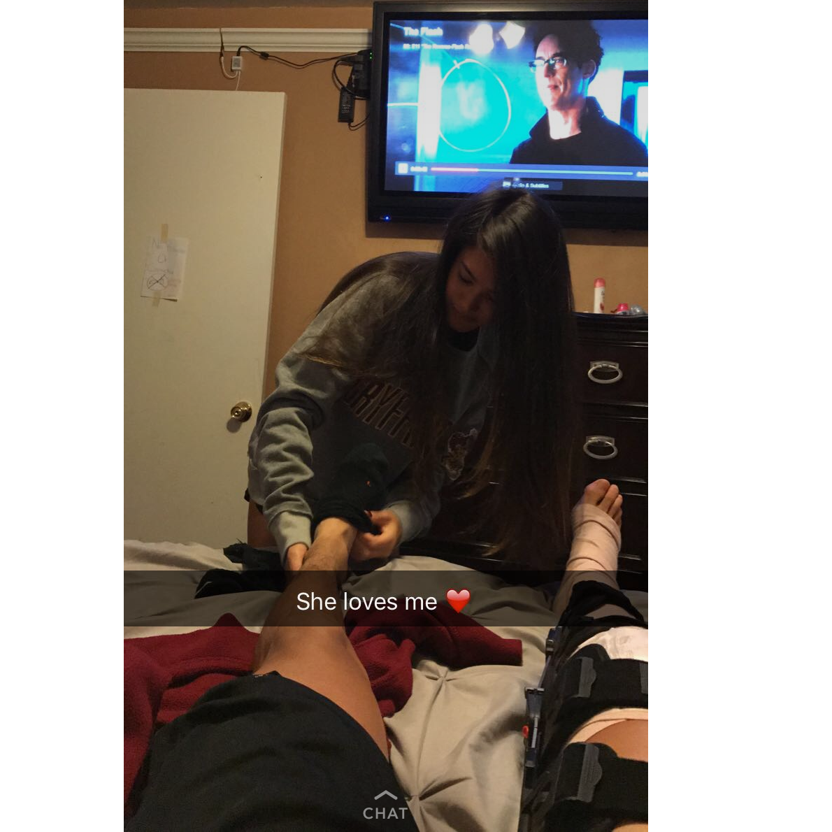 Brianna took great care of Richard when he had knee surgery, 11.23.2016