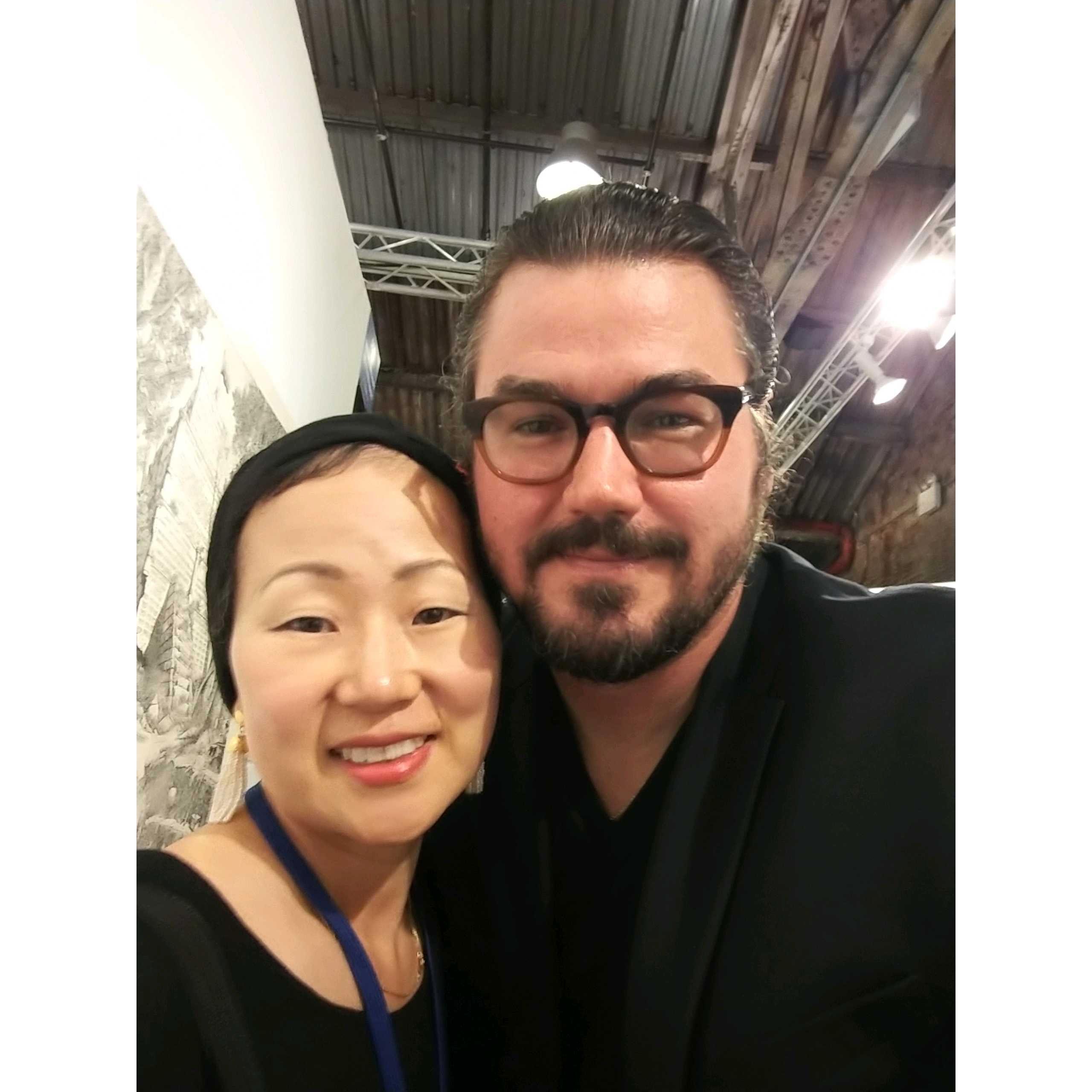 At an art fair in New York