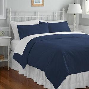 Ultrasoft Comfort Flannel Comforter Cover - Mariner Blue - Queen