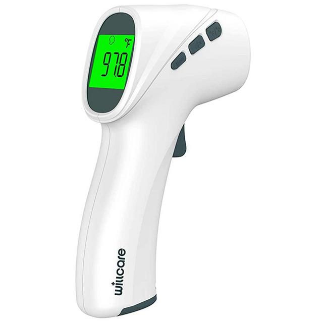 Non-Contact Forehead Thermometer for Adult, Kids, Baby, Accurate Instant Readings Touchless Infrared Thermometer with Digital LCD Display, Batteries, Fever Alarm