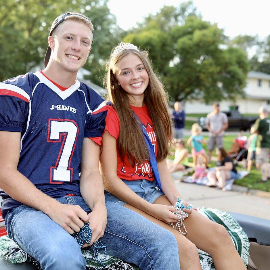 Homecoming parade! Ty and Kari were on Homecoming court!