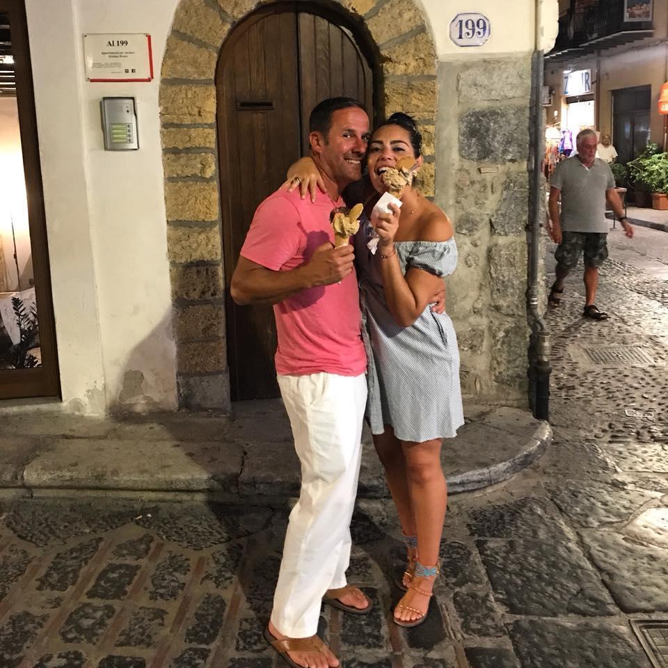 Our first of many gelato's in Sicily