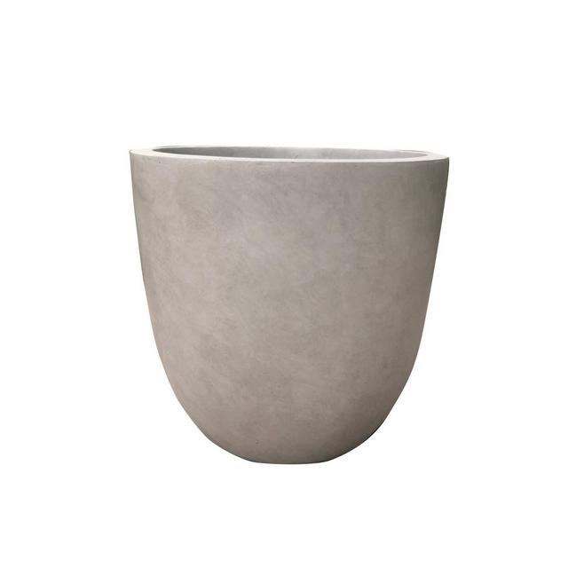 17" Kante Lightweight Outdoor Durable Modern Concrete Planter Weathered Concrete Gray - Rosemead Home & Garden, Inc.