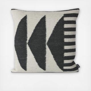 Black Triangles Kelim Cushion