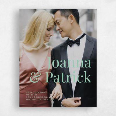 Seafoam, Green Wedding Save the Date - Incanta Photo