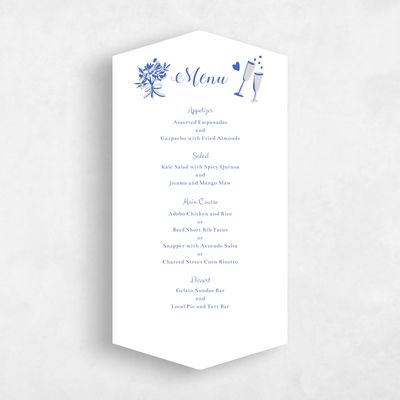 Blue Diamond Wedding Menu - Remi
