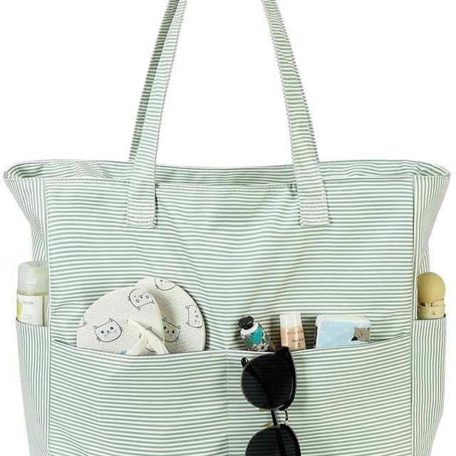 Beach Pool Bags Tote for Women Ladies Large Gym Tote Carry On Bag With Wet Compartment for Weekender Travel Waterproof