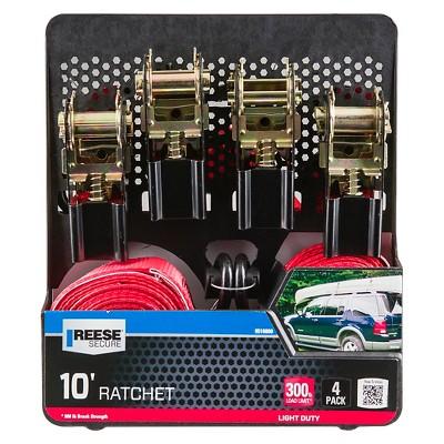 Reese 4pk Ratchet Set - 10' Length 300 lbs.