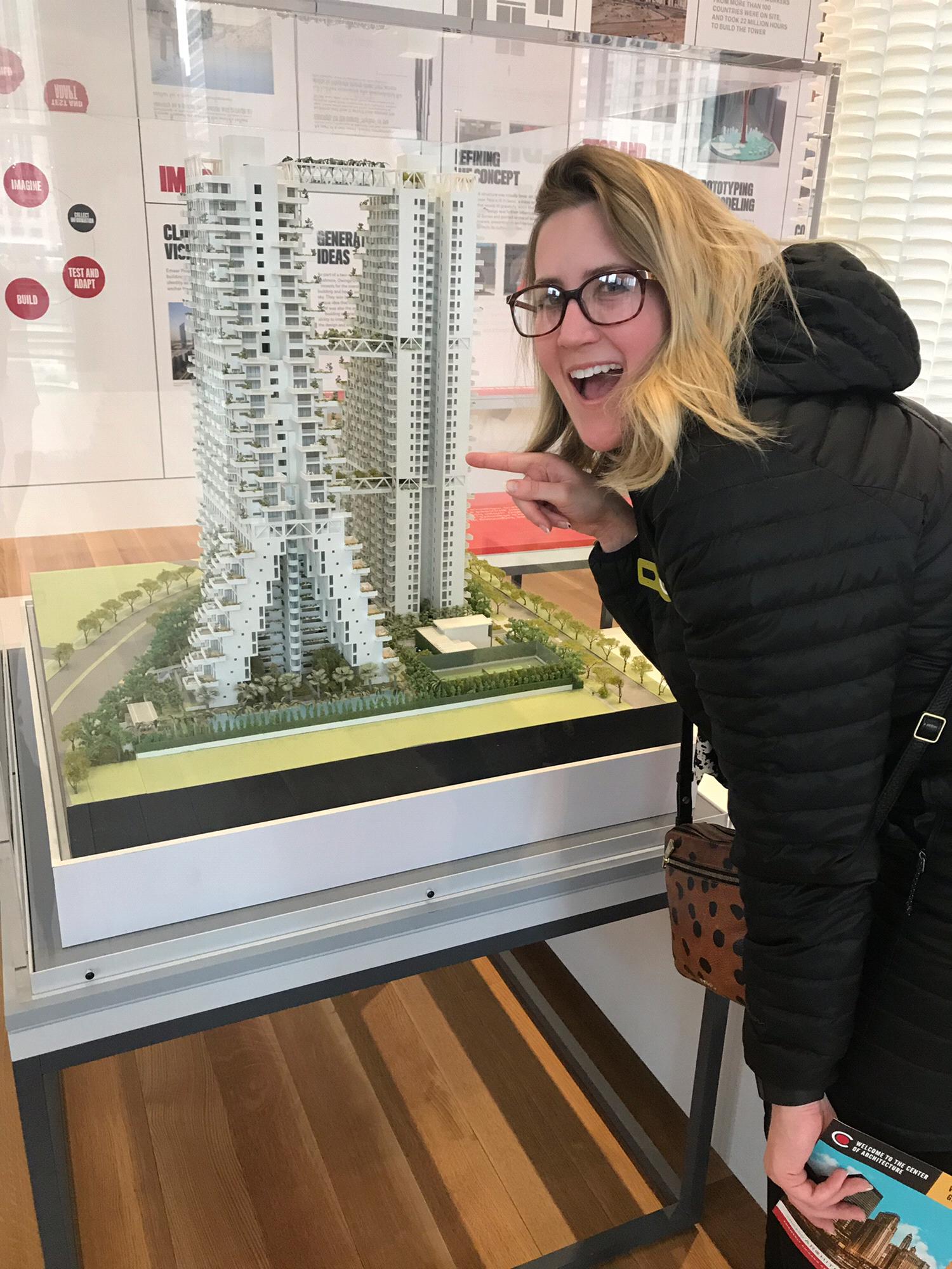 She has a thing for buildings.