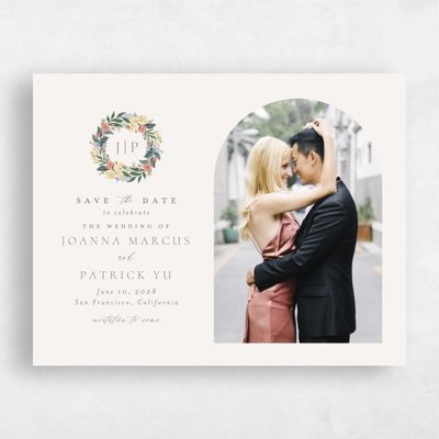 Coral, Pink Wedding Save the Date - Souci Photo