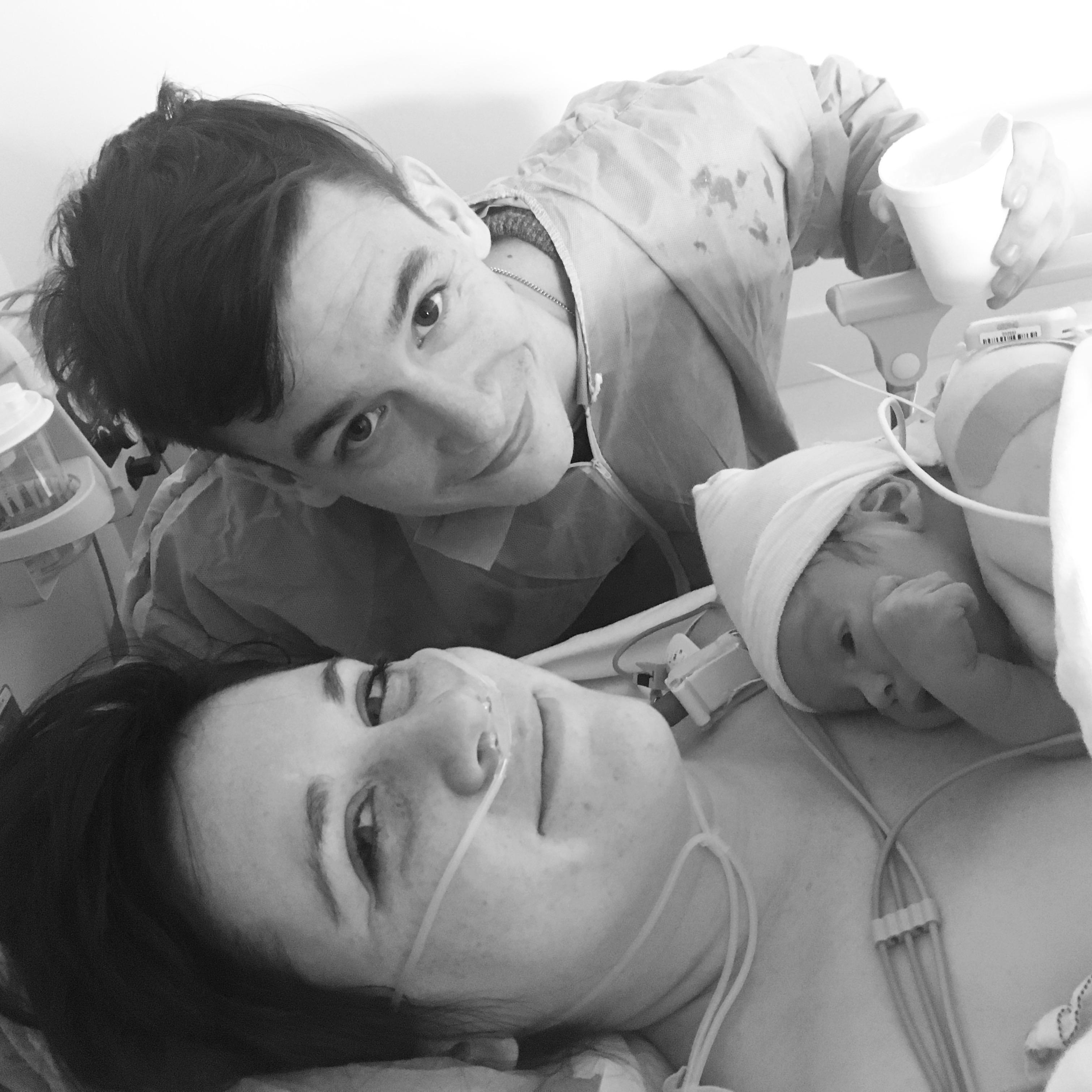 right after April woke up from being put under, PS. she doesn't remember this photo being taken