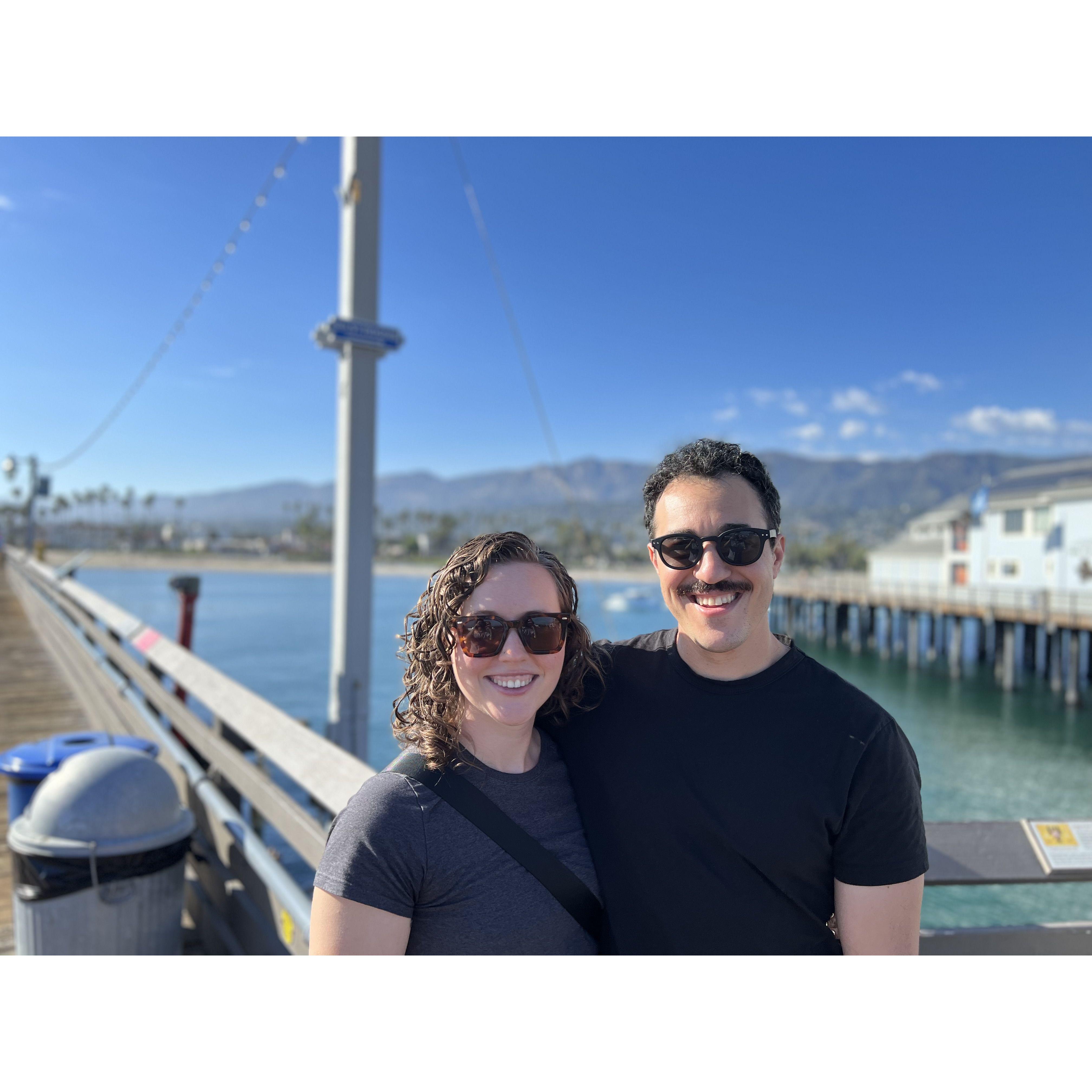 Ceremini Weekend - back for a stroll on the Santa Barbara pier the day before our ceremini