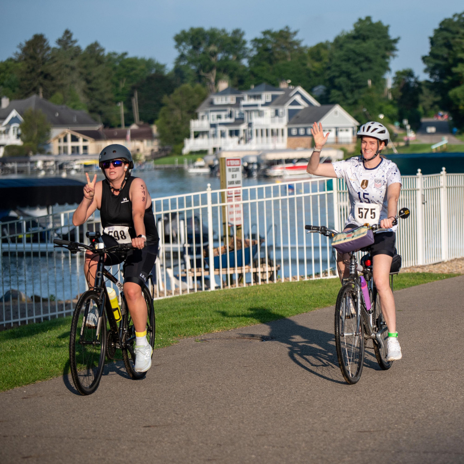 Biking leg of our triathlon in July 2024!