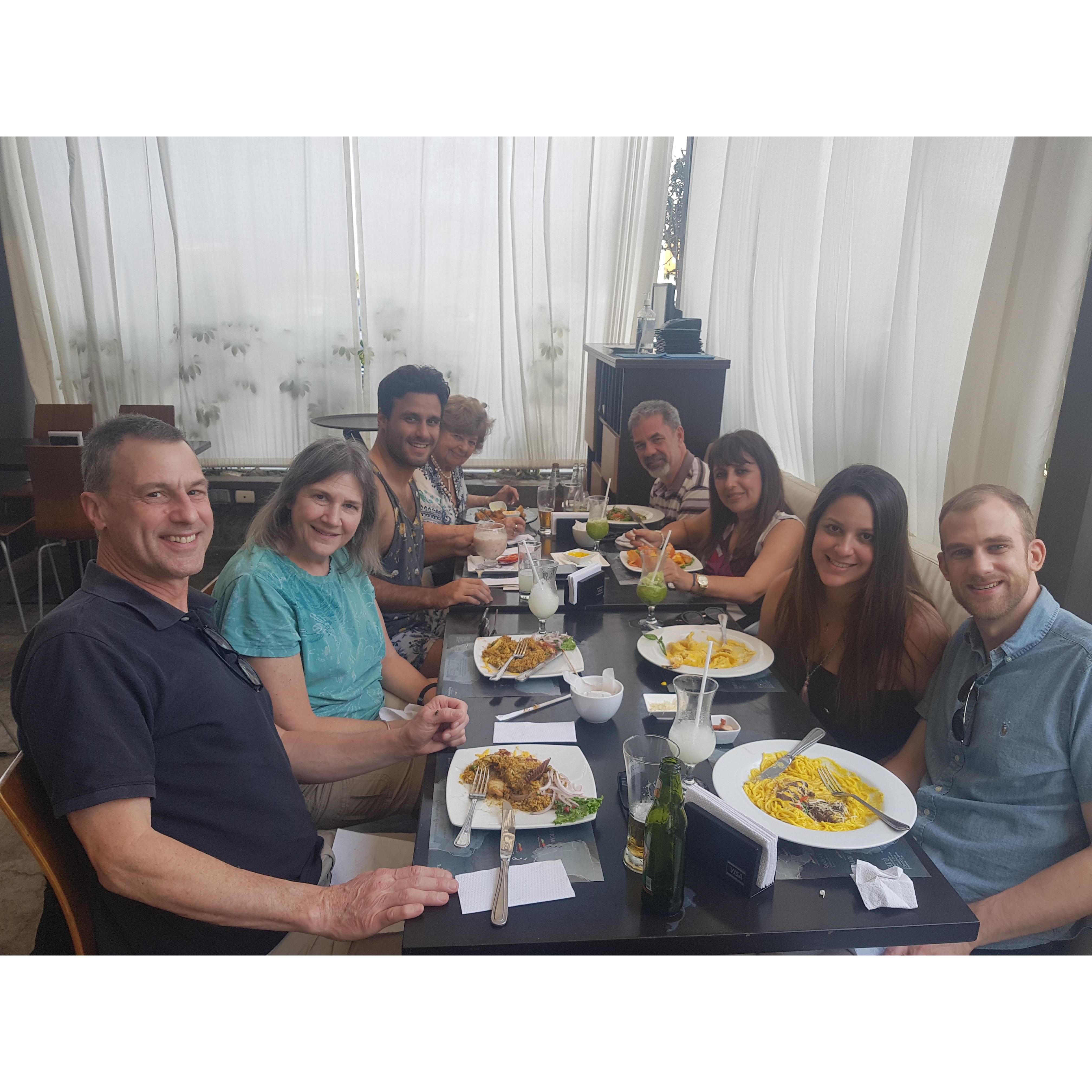 The Maddens and The Jahnckes having lunch