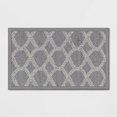 34"x20" Flat Weave Kitchen Rug Gray - Threshold™