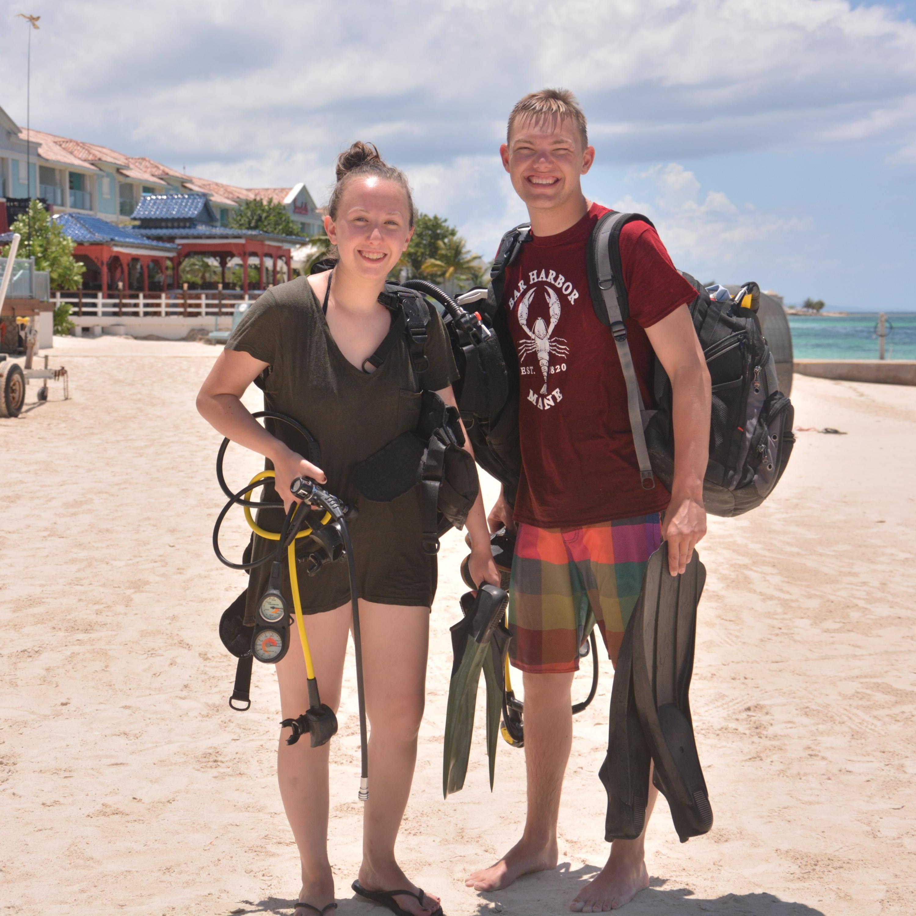 Taken right after our favorite hobby... scuba diving!