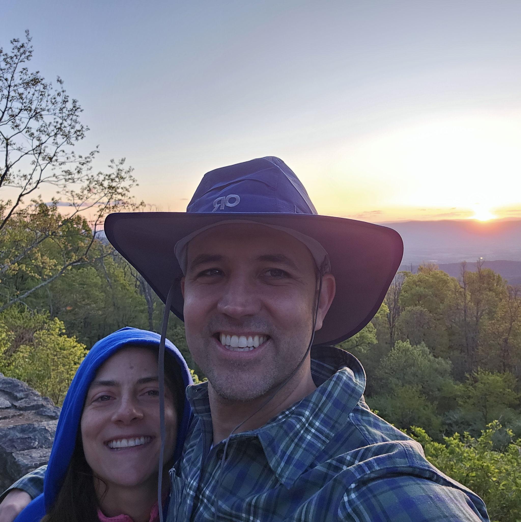 Our first camping trip together in Shenandoah National Park in Virginia.