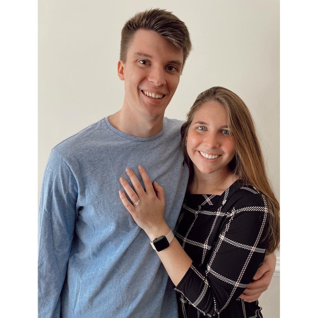 Moments after he popped the question