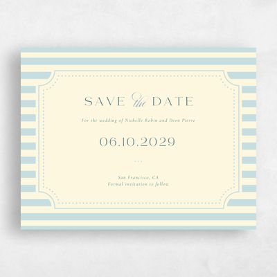 Cream, Yellow Wedding Save the Date - Plateau Landscape