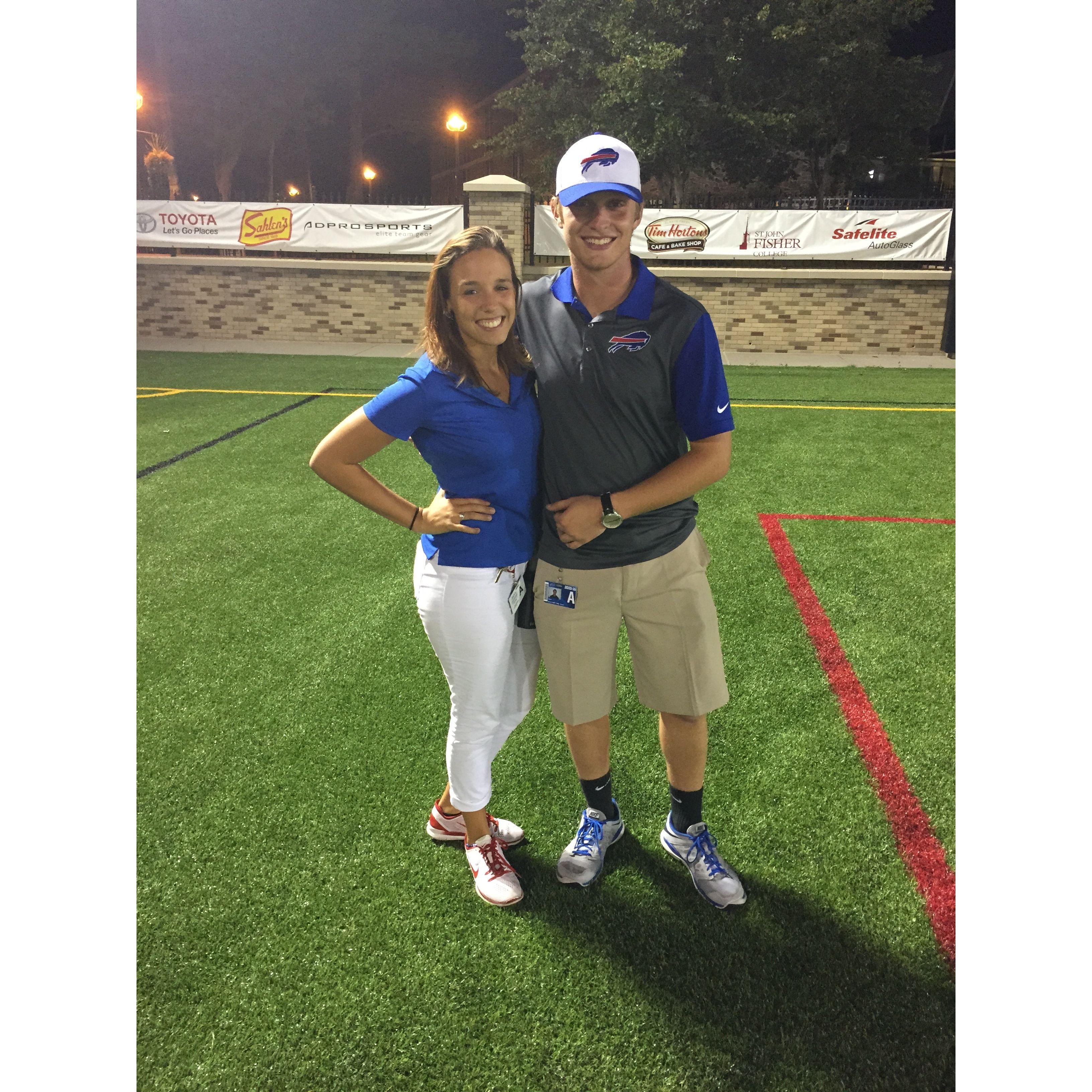 Where it all started...interning for the Buffalo Bills Training Camp at St. John Fisher