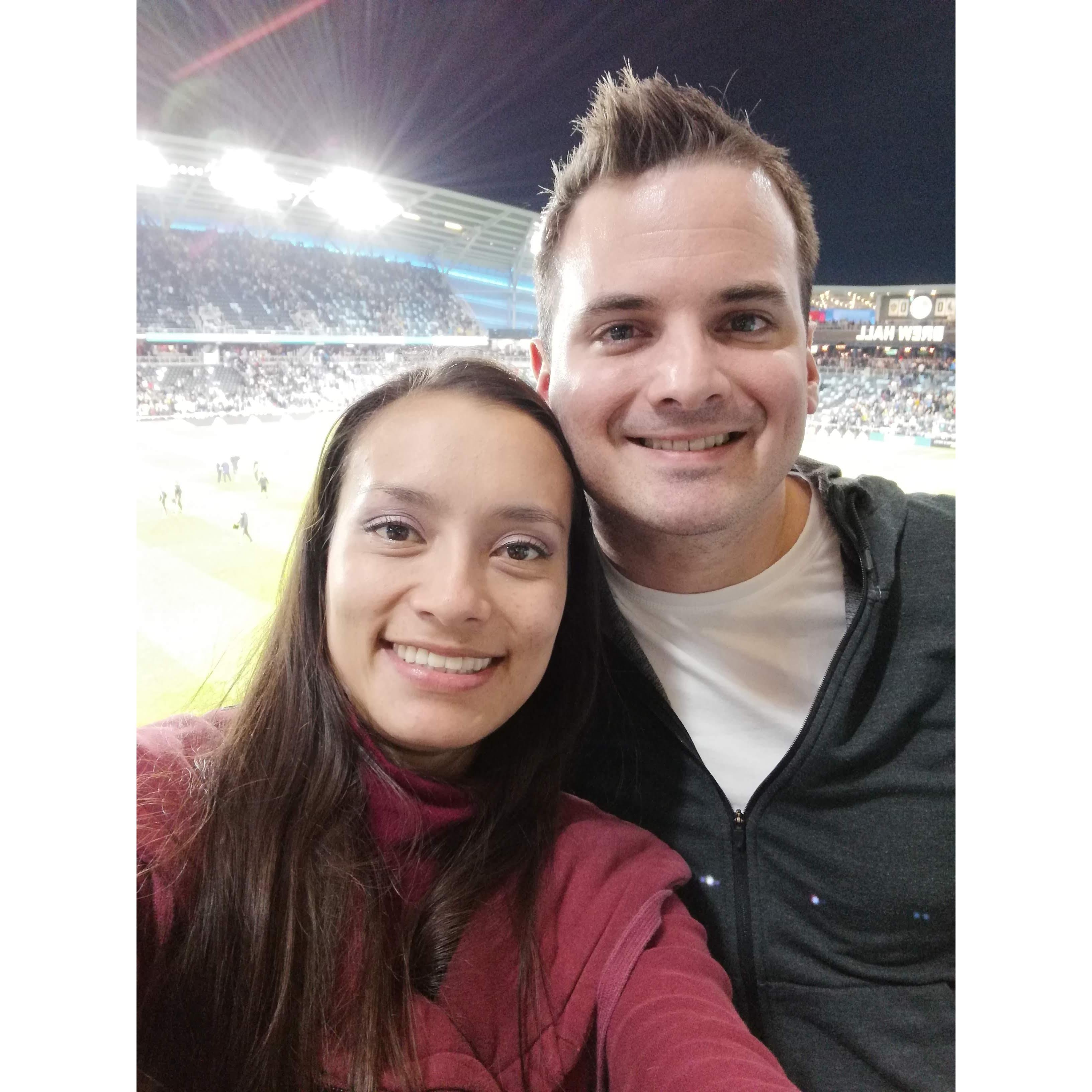 Our first soccer match together! Go Minnesota United FC!