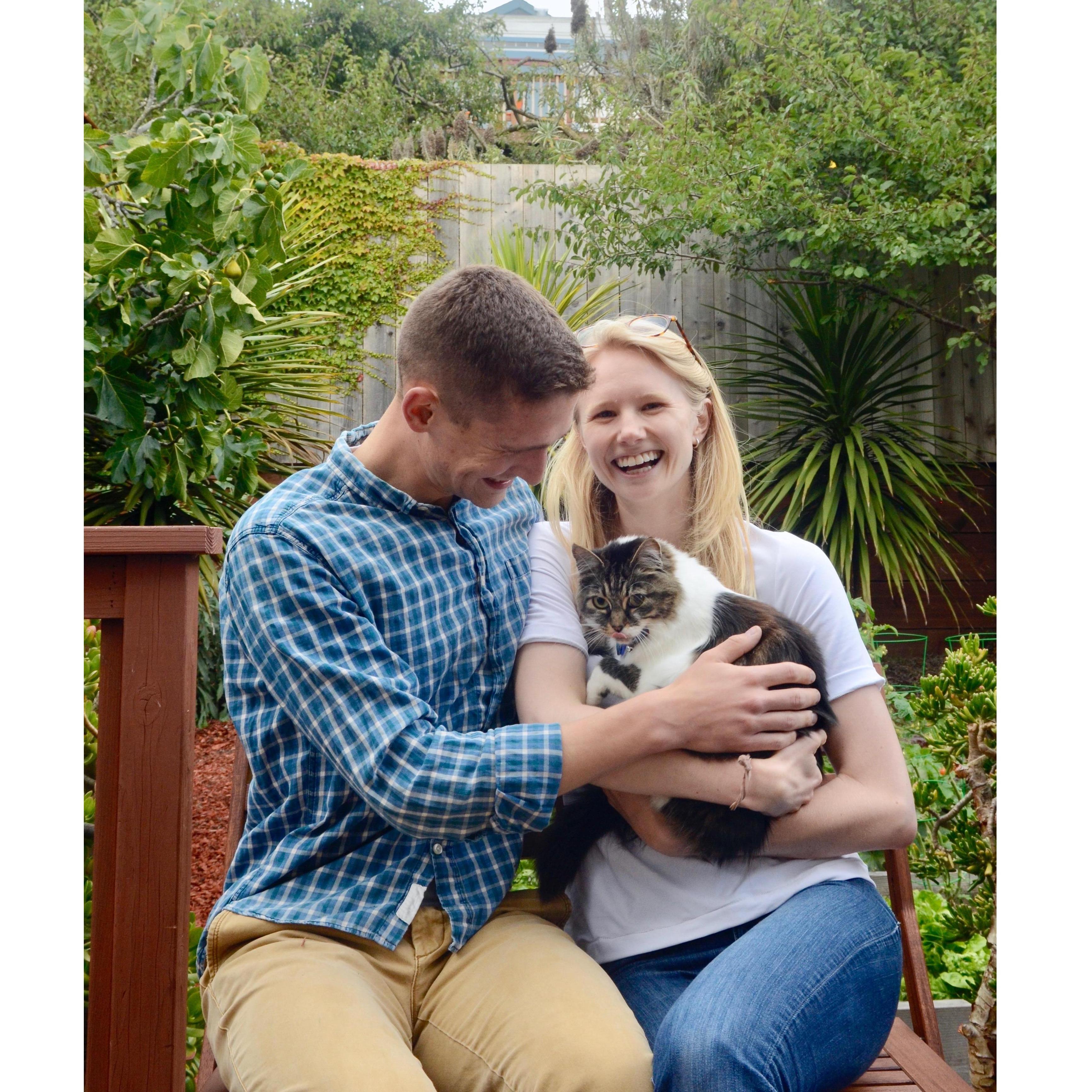 Our favorite engagement photo, featuring the whole family