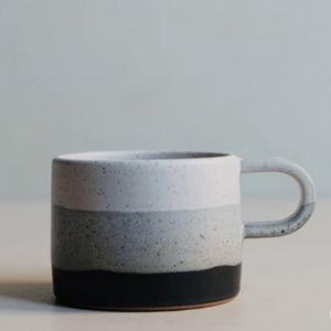 Short Stack Mug| Handmade Ceramic Mug | Wolf Ceramics - Black Sand