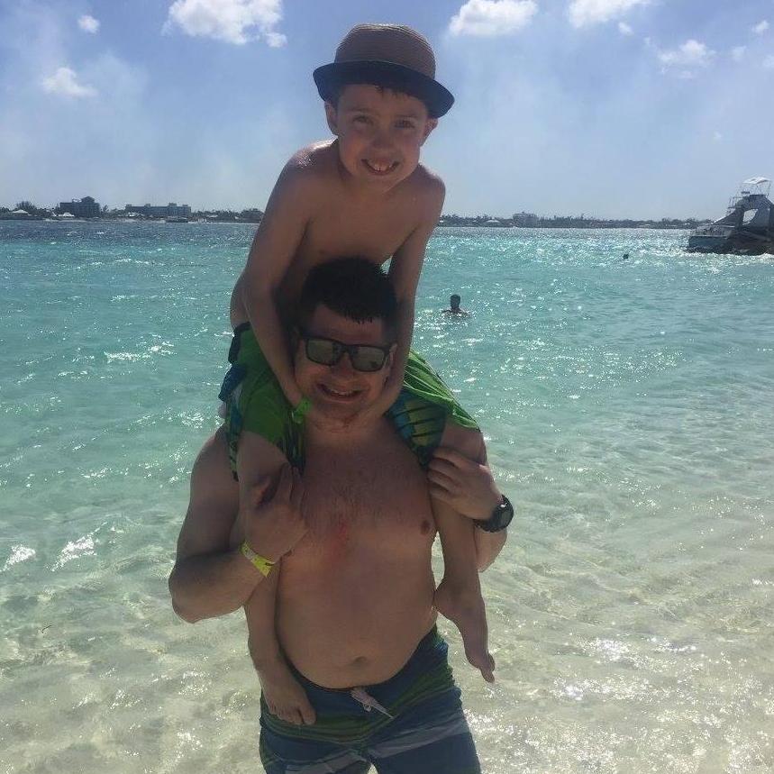 Alex and Matt on our Bahamas vacation