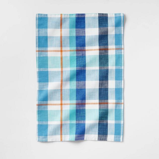 Cotton Plaid Kitchen Towel Blue - Opalhouse™